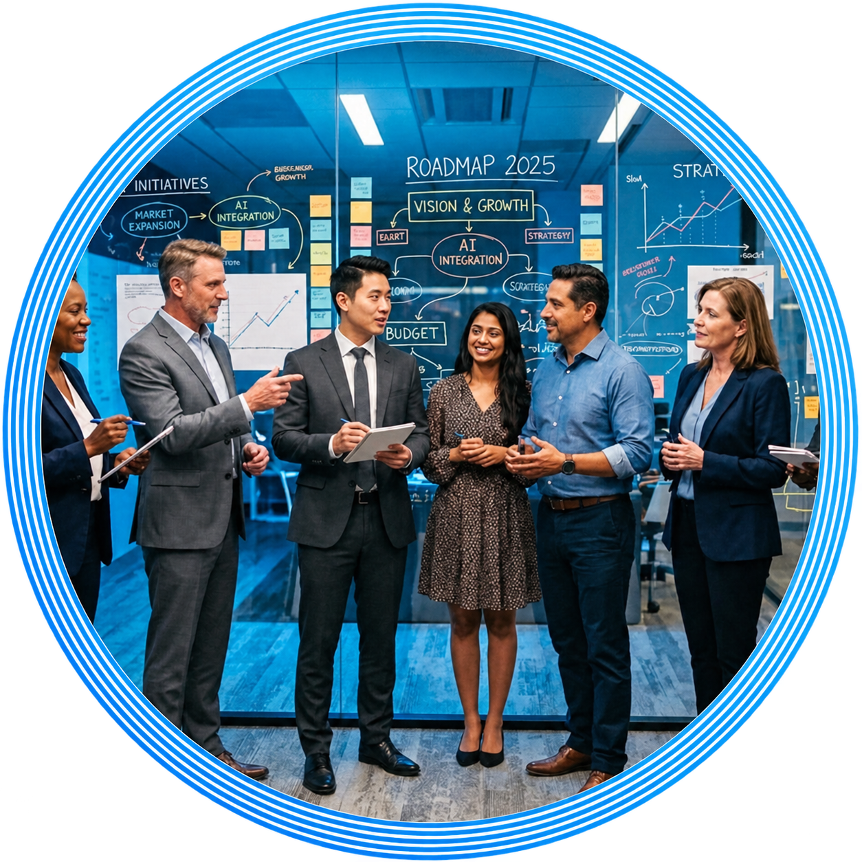 Equipo corporativo Atiempo visión estratégica